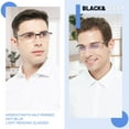 thumbnail image 2 of WEMOOTANTS 4 Packs 3.0 Reading Glasses Men Women Blue Light Blocking Half Rim Readers 1.00 1.25 1.50 1.75 2.00 2.25 2.50 2.75 3.00 3.5 4.00 (3 Black 1 Clear), 2 of 7