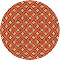thumbnail image 1 of Ahgly Company Machine Washable Indoor Round Transitional Orange Area Rugs, 6' Round, 1 of 7