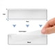 thumbnail image 4 of Soportes para Etiquetas Adhesivas para Estantes de 1,2 X 4,3 Pulgadas, Transparentes para Etiquetas de Estantes, Bolsillos para Tarjetas, Cajones para Supermercado (Paquete de 300), 4 of 5
