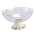 thumbnail image 4 of Decorative Pedestal Bowl Table Centerpiece Kitchen Counter Breads Plate Serving Clear, 4 of 9