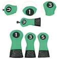 thumbnail image 6 of EHJRE 4Pcs Golf Head Covers Golf Club Headcovers Stylish Anti Scratch Golf Cue Protect Light Green, 6 of 9