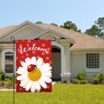 thumbnail image 2 of Amhnf Welcome Ladybug Daisy Garden Flag For Home Outdoor Garden Yard Decor 12x18 inch, 2 of 5