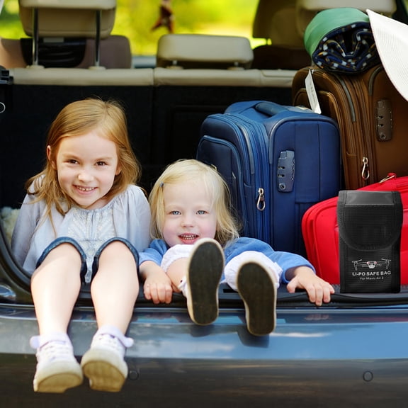 MERRYHAPY Fireproof Battery Storage Bag for Drone Batteries, Lightweight Black Protective Carrying Case