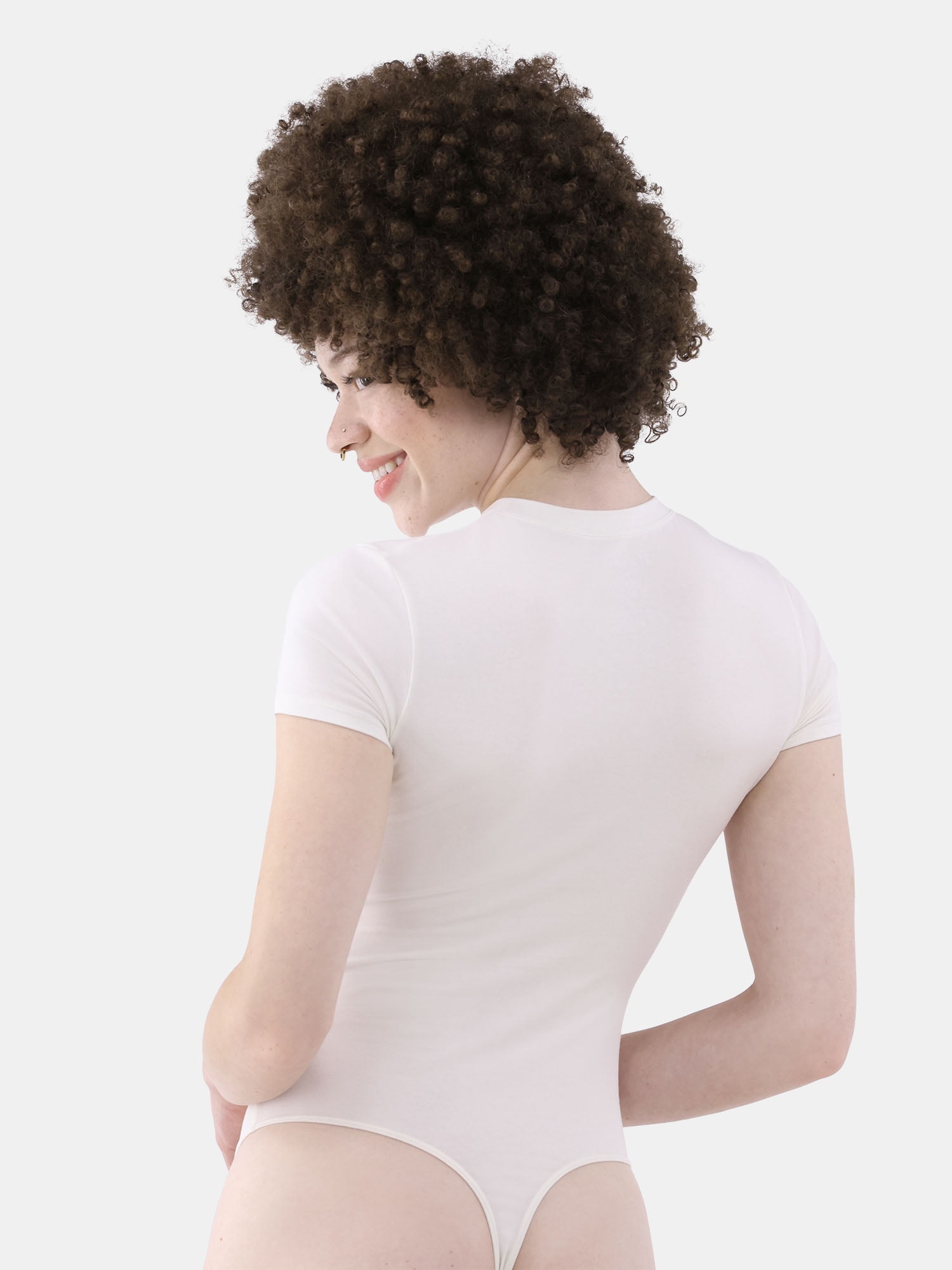 No Boundaries Women's Cotton Jersey T-shirt Bodysuit, Sizes XS-3XL
