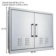 Outdoor Kitchen Doors Stainless Steel,36" Double Access Door Vented
