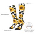 thumbnail image 4 of Fotbe Cow Print Sunflower Calcetas Divertidas Estampadas para Hombre y Mujer, Calcetas de Algodón hasta la Rodilla para Caminar, Correr, Enfermería y Embarazo, 4 of 6
