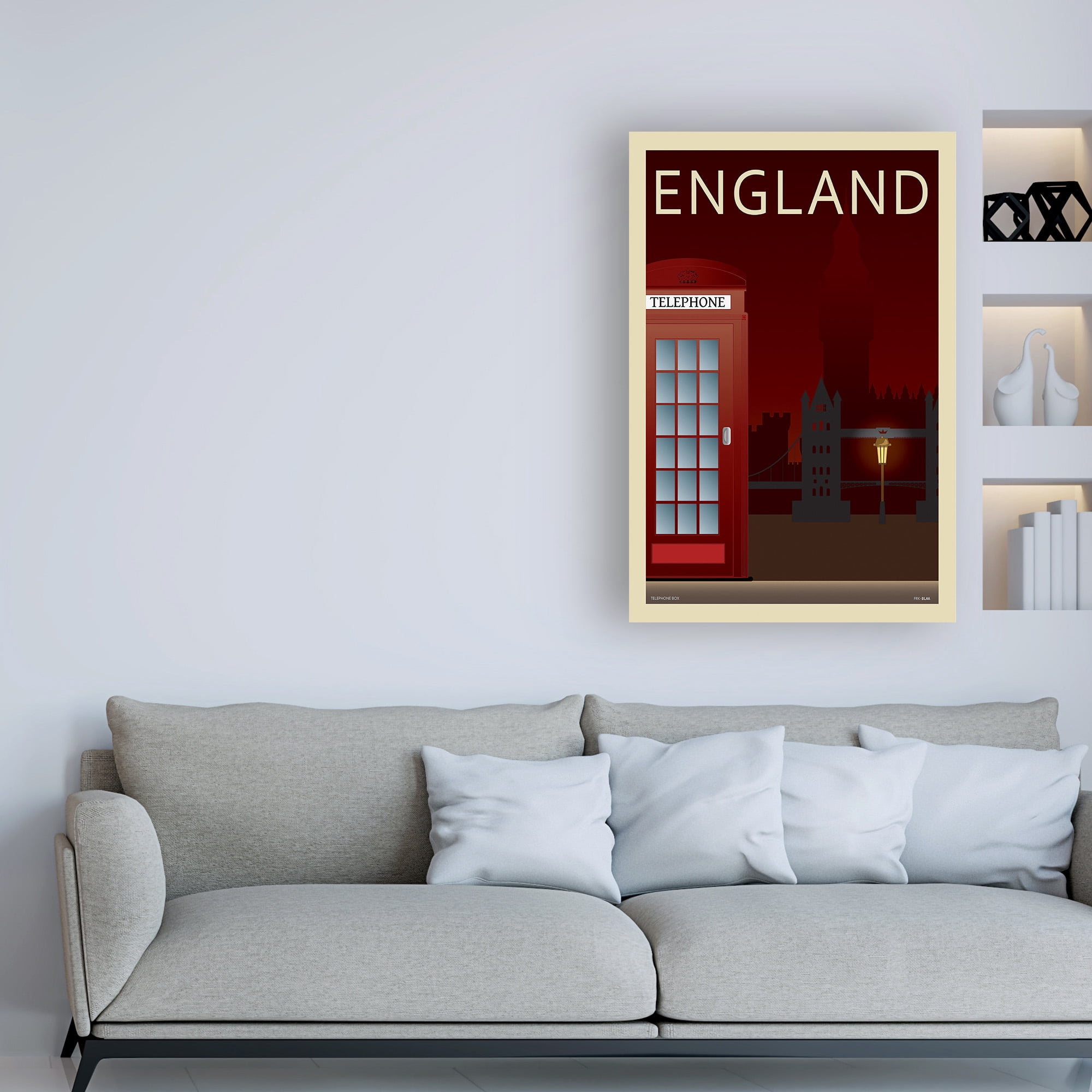 Trademark Fine Art 'Telephone Box England' Canvas Art by Incado