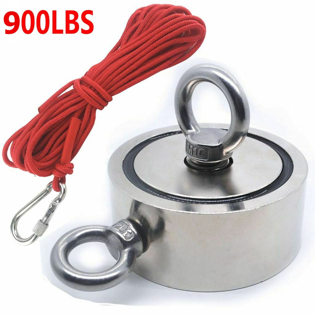 RED Fishing Magnet Two Sided Ring Pull Force Super Strong Neodymium Heavy Duty 