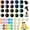 Shape10, variant on 40 Sets 10 Colors Safety Eyes 18mm 3D Glitter Craft Eyes Half Round Craft Crochet Eyes with Washers Stuffed Animal Eyes for DIY Puppet Bear Plush Animal Christmas Decoration