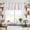 Gray Pink, variant on Orange Grey Striped Kitchen Curtain Valances for Windows Farmhouse Short Curtains, Geometric Vertical Stripes White Rod Pocket Valance Curtain for Bedroom Cafe Living Room 42"x18"