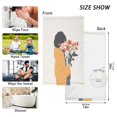 thumbnail image 6 of Yayeee 100% Cotton Hand Towels for Bathroom 16" x 28" Soft Absorbent Kitchen Towel, Cartoon Flowers, 6 of 7