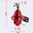 thumbnail image 3 of Válvula reguladora de presión de combustible ajustable modificada para automóvil, regulador de presión de refuerzo de combustible de aleación de aluminio con manómetro, 3 of 5