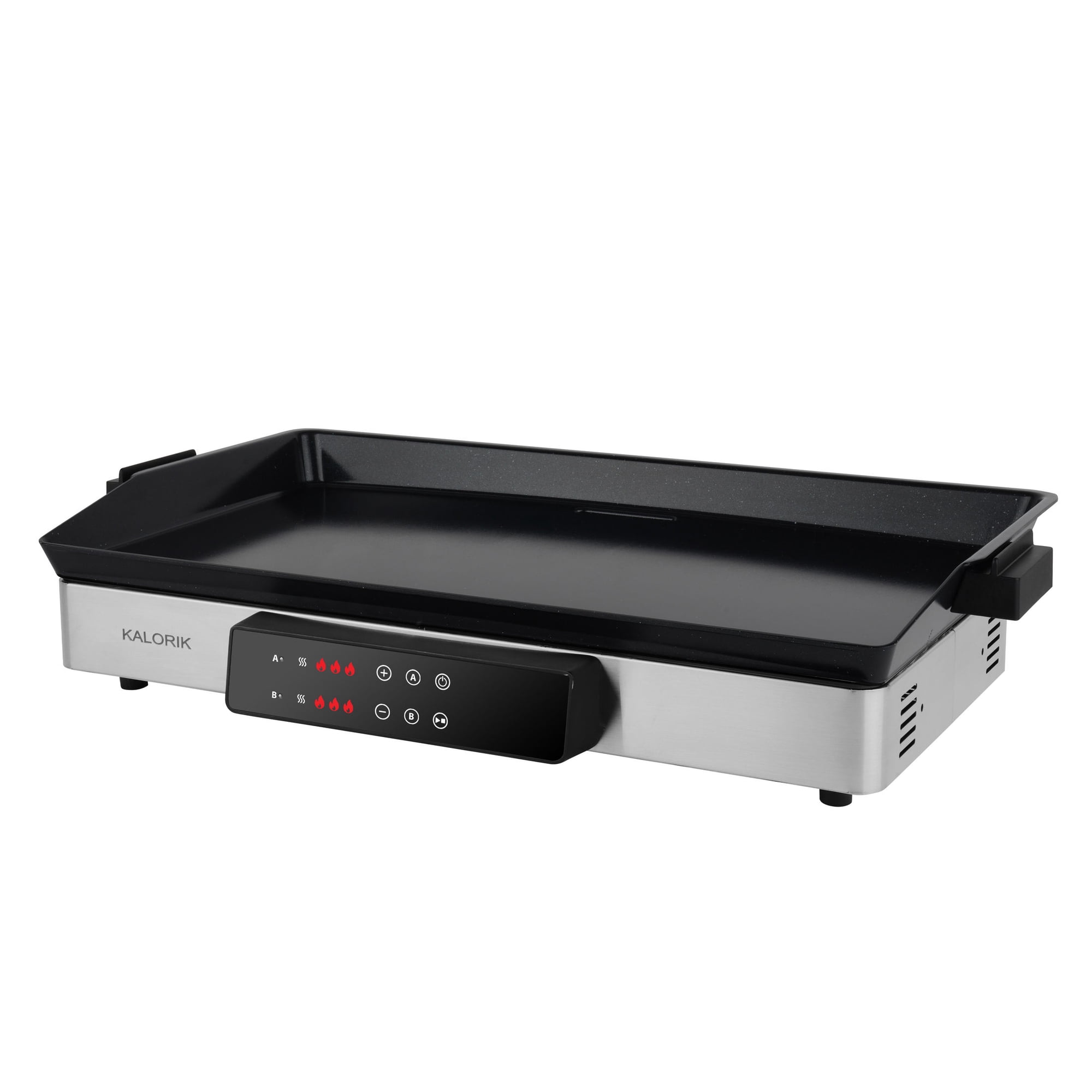 Kalorik MAXX 2-in-1 Electric Griddle and Double Cooktop with Digital Controls  22-Inch Cooking Surface  in Stainless Steel (GR 52470 SS)
