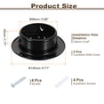 thumbnail image 2 of 2 Pack Stainless Steel Air Vents, 3.9 Inch Louvered Grille Cover, Black, 2 of 7