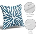 thumbnail image 6 of Spring Teal Dahlia Flowers Throw Pillow Cover 18x18 Inch Pack of 2 Turquoise Blue White Floral Cushion Pillow Case Square Cotton Summer Outdoor Modern Pillowcase for Party Bed Sofa Home Car Bedroom, 6 of 6