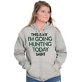 thumbnail image 3 of I'm Going Hunting Today Unisex Fleece Graphic Zip Up Hoodie Brisco Brands 2X, 3 of 5