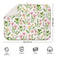 thumbnail image 2 of Microfibre Drying Mat for Kitchen Red Pink Flowers Leaf Dish Drying Drainer Mat Absorbent Drying Mat Washing Up for Glass, Plate & Cup 16inch X 18inch, 2 of 5
