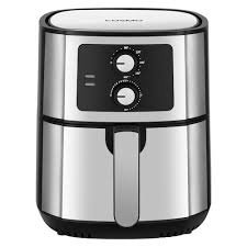 Cosmo 5.8 Quart Electric Hot Air Fryer with Temperature Control, Timer, Non-Stick Frying Tray