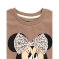 thumbnail image 6 of Disney Minnie Mouse Toddler Girls' 2-Piece Fleece Sweatshirt and Pants Set Tan Leopard Minnie, 6 of 7