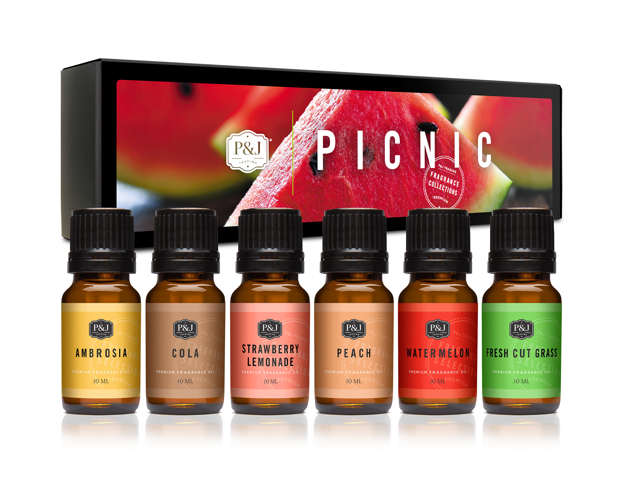 P&J Picnic Set of 6 Premium Fragrance Oil for Candle Making & Soap