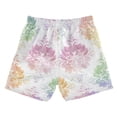 thumbnail image 2 of Elegant Floral Pattern in Rainbow Color Swim Trunks Board Shorts Beach Pants Bathing Bottoms 2T, 2 of 8
