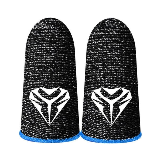 1 par de fundas para los dedos para PUBG, transpirables, a prueba de sudor, para la punta de los dedos (azul)