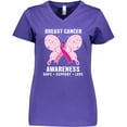 thumbnail image 3 of Inktastic Breast Cancer Awareness Hope Support and Love Women's V-Neck T-Shirt, 3 of 5