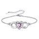thumbnail image 1 of Pulsera Silvora mujer Corazón infinito turmalina sintética plata esterlina regalo de cumpleaños octubre, 1 of 8