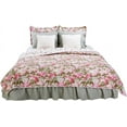 thumbnail image 5 of Tea Party Pink Blue Green Garden Floral Country Shabby Chic Cotton 2 Piece Twin Reversable Quilt Bedding Set by Cotton Tale Designs, 5 of 6