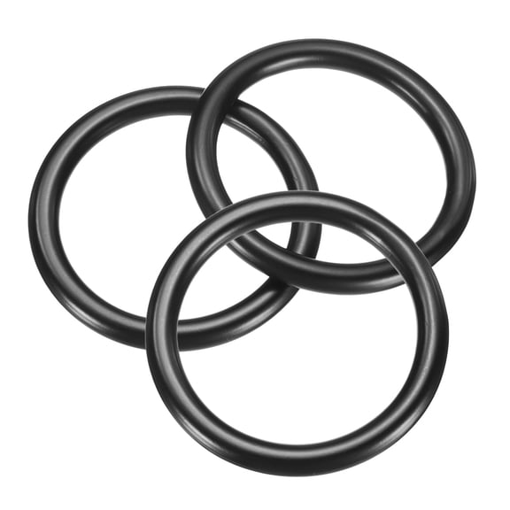 3 Pack M7x50x64mm Metal Rings, 304 Stainless Steel Welded Seamless O-Ring, Black