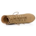 thumbnail image 4 of Unique Bargains Women's Round Toe Chunky High Heel Lace Up Booties, 4 of 5