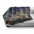 thumbnail image 3 of Urban Soft Flannel Fleece Throw Blanket, Skyline Skyscrapers in Modern City at Night Architectural Cityscape Pattern, Cozy Plush for Indoor and Outdoor Use, 60" x 80", Multicolor, by Ambesonne, 3 of 6