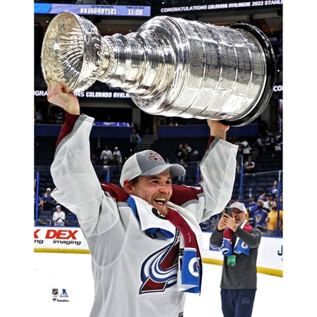 Artturi Lehkonen Colorado Avalanche Unsigned 2022 Stanley Cup Champions Raising Cup Photograph