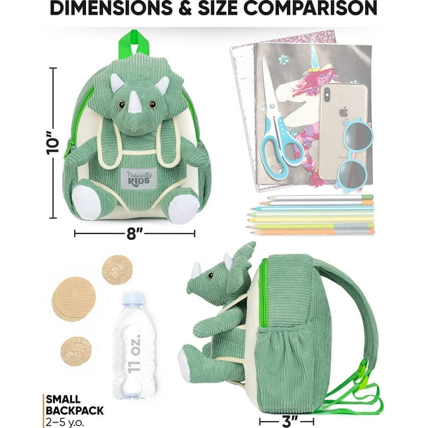 HHHC Small Dinosaur Backpack Dinosaur Toys for Kids 3 5 Toddler Backpack for Girl w Stuffed Animal Gifts for 3 Year Old Boys w Pockets