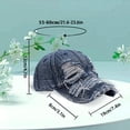 thumbnail image 3 of Unisex Ripped Distressed Denim Baseball Cap Trucker Hat Adjustable, Lightweight Fit Great for All-Day Comfort, Vintage Destroyed Snapback for Men Women, 3 of 3