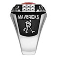thumbnail image 4 of Order Now for 2025 Graduation, Freestyle Men's Silver Cushion Birthstone & CZ Class Ring, Personalized, High School or College Graduation, 4 of 5