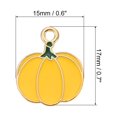thumbnail image 2 of Uxcell Pumpkin Pendants, 27 Pack Enamel Pumpkin Beads Metal Pumpkins Charm for Jewelry Making, Yellow, 2 of 6