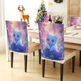 thumbnail image 3 of Decorative Chair Back Cover One Size x2 Chair Cover Dining Chair Slipcovers Chair Back Decoration Festival Chair Decoration Super Cool Cat, 3 of 6