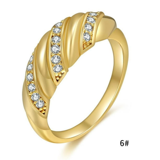 Croissant Ring New 18k Gold Plated Thick Layer Solid Gold All