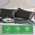 thumbnail image 4 of Gogreen Satin Pillowcase for Hair and Skin, Silk Satin Pillowcase 2 Pack, Pillow Cases Set of 2, Silky Pillow Cover with Envelope Closure (20"x26", Grey, Standard), 4 of 5