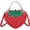 Strawberry, variant on 3D Pineapple Shaped PU Leather Crossbody Bag Fun Fruit Shoulder Handbag for Casual Daily Use 18x8x17cm