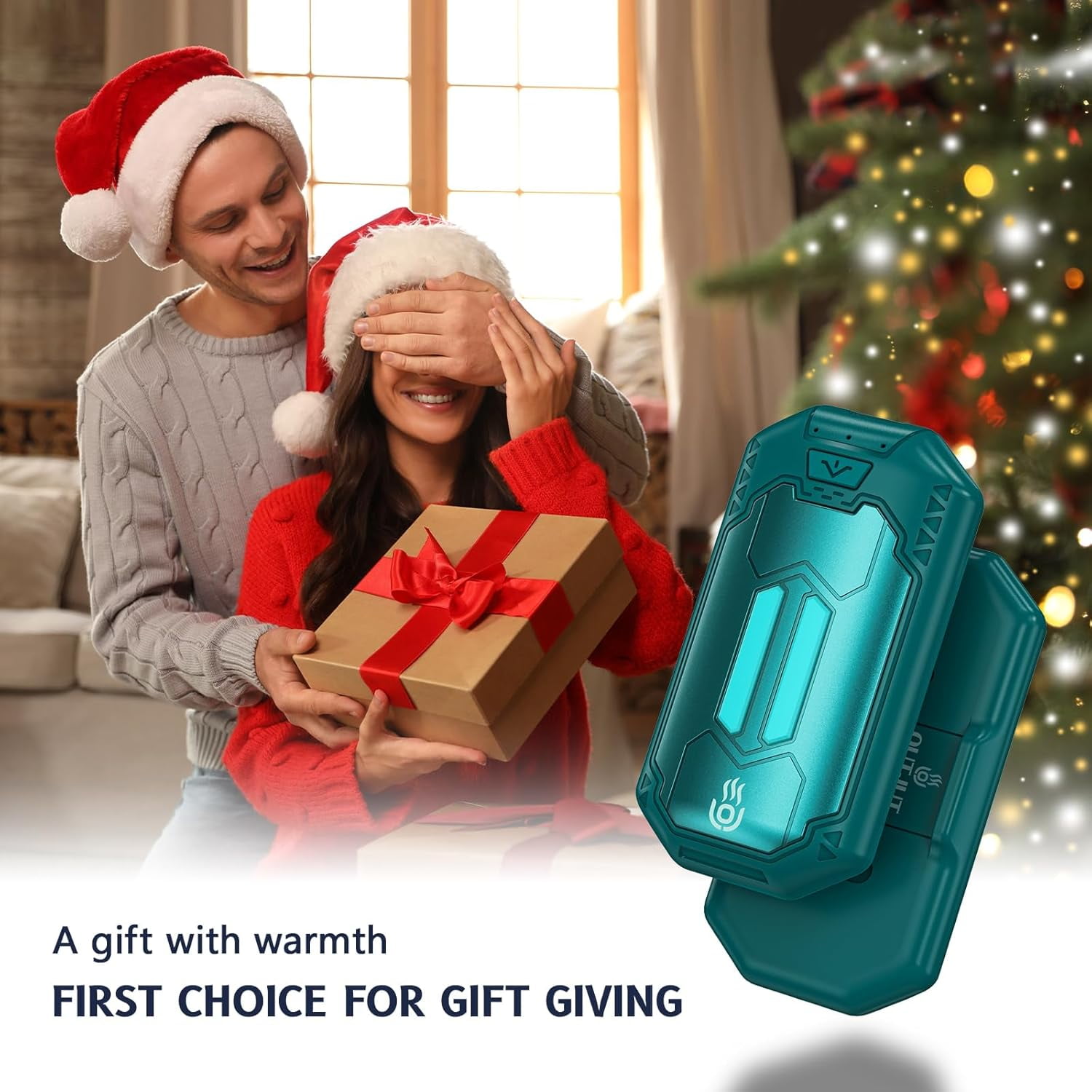 AI Hand Warmer Rechargeable Hot Hands 3-Level Heating 20Hrs Suitable for Pocket Handbags Reusable USB Portable Electric Hand Warmer 6000mAh Ldeal Technology Gifts for Woman Man (Emerald Green)