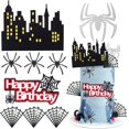 thumbnail image 1 of Fiesta de Halloween con temática de arañas y telarañas de Cake Toppers ZWLIYCHN, 1 of 7