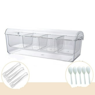 Ice Chilled Condiment Containers With Hinged Lid - Kenya