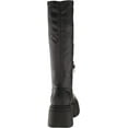 thumbnail image 4 of Steve Madden Tero Black Side Zipper Round Toe Chunky Platform Heel Tall Boots (Black, 10), 4 of 7