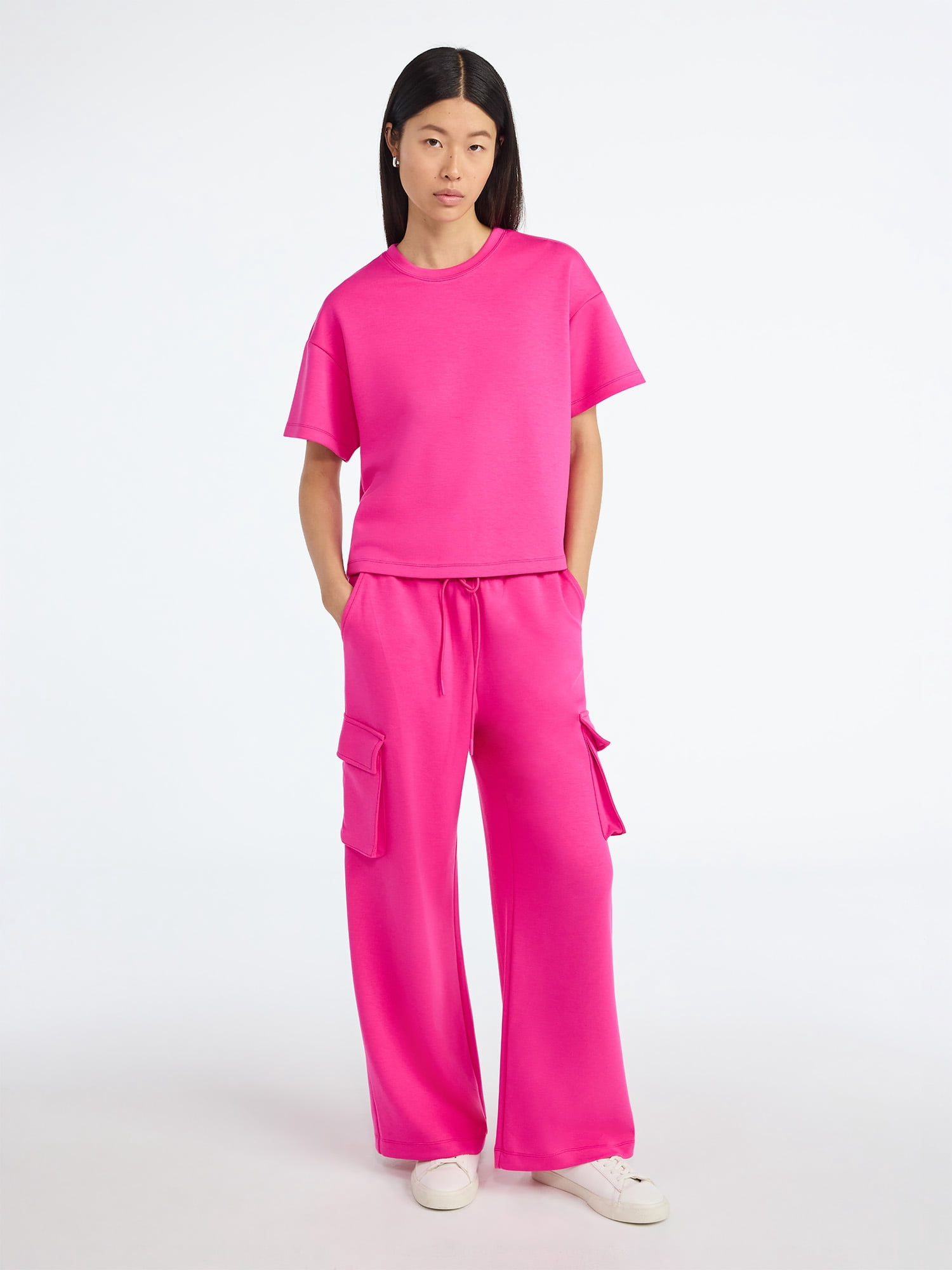 Scoop Women's and Women's Plus New Scubaknit Cargo Pants, Sizes XS-4X