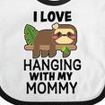 thumbnail image 4 of Inktastic I Love Hanging out with My Mommy with Sloth Boys or Girls Baby Bib, 4 of 4