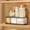 2-Tier, variant on Medicine Cabinet Organizer with Adjustable Dividers, Clear Vertical Layered Backward Slanting Shelves for Pressed Powder/Lip Gloss/Mascara Storage