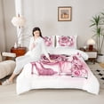 thumbnail image 4 of Castle Fairy Floral High Heels Queen Comforter Set,Valentine's Day Bedding Comforter Set, 4 of 8