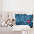 thumbnail image 4 of Ambesonne Tropical Throw Pillow Cover 2 Pack, Large Bugs Lepidoptera, 18", Pink Blue Brown, 4 of 7